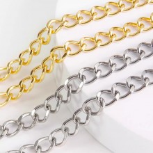 Stainless steel bag chain 10.5mm flat chanel chain
