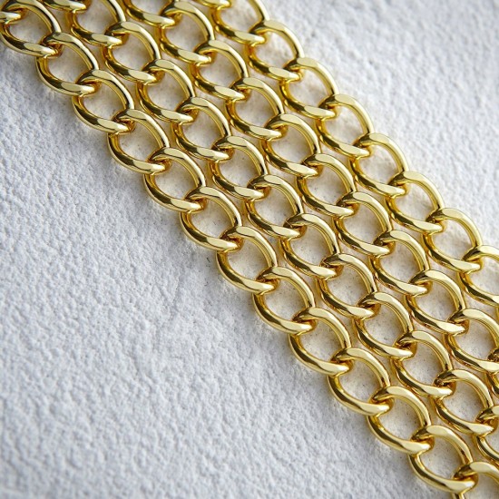 Stainless steel bag chain 10.5mm flat chanel chain