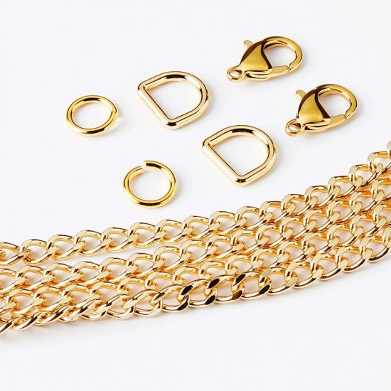 Stainless steel bag chain 6.5mm flat chanel chain Stainless steel bag chain 6.5mm flat chanel chain