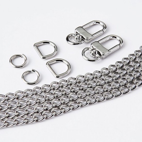 Stainless steel bag chain 6.5mm flat chanel chain Stainless steel bag chain 6.5mm flat chanel chain