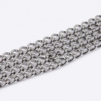Stainless steel bag chain 6.5mm flat chanel chain