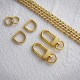 Stainless steel bag chain 6mm YSL flat chain