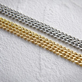 Stainless steel bag chain 6mm YSL flat chain