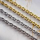 Stainless steel bag chain 6mm flat diamond chain Stainless steel bag chain 6mm flat diamond chain