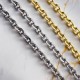 Stainless steel bag chain 6mm flat diamond chain Stainless steel bag chain 6mm flat diamond chain