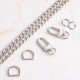 Stainless steel bag chain 7.5mm flat Egg chain