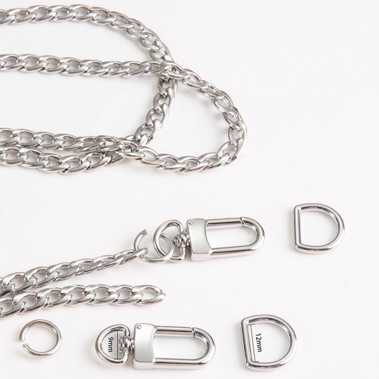 Stainless steel bag chain 7.5mm flat Egg chain