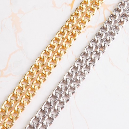 Stainless steel bag chain 7.5mm flat Egg chain