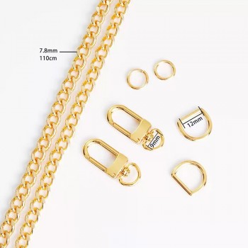 Stainless steel bag chain 7.8mm flat chanel chain Stainless steel bag chain 7.8mm flat chanel chain