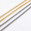 Stainless steel bag chain 8mm flat double weave chain