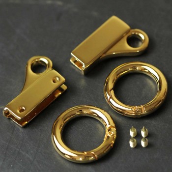 24K real gold plating kirsite alloy hangers, tabs, 2pc/lot