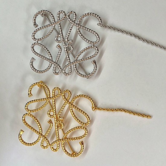LOEWE Flamenco bag hardware, Anagram brooch twist rope LOEWE Flamenco bag hardware, Anagram brooch twist rope