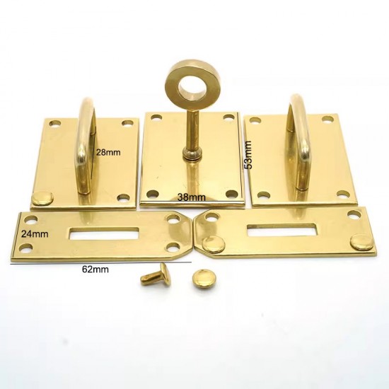 Solid brass Hermes HAC 40 45 50 hardware kit, No.3