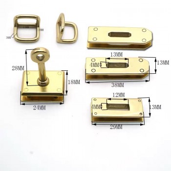 Solid brass Hermes Kelly mini 2 K25 hardware kit, No.4