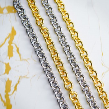 Stainless steel bag chain 9mm round ring chain