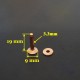 Red copper solid brass permanence Rivets & Burrs 50 per pk.