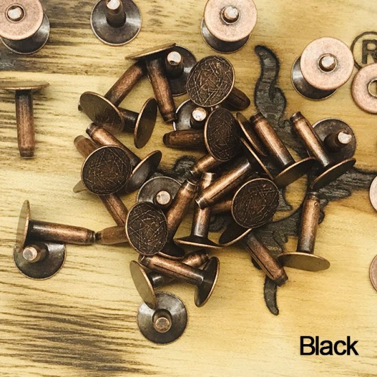 Red copper solid brass permanence Rivets & Burrs 50 per pk.