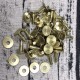 Red copper solid brass permanence Rivets & Burrs 50 per pk.
