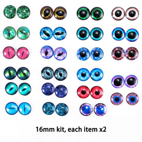 16mm Resin Cabochon glass eyes 2pc/lot