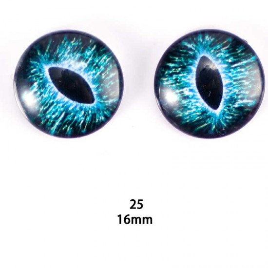 16mm Resin Cabochon glass eyes 2pc/lot