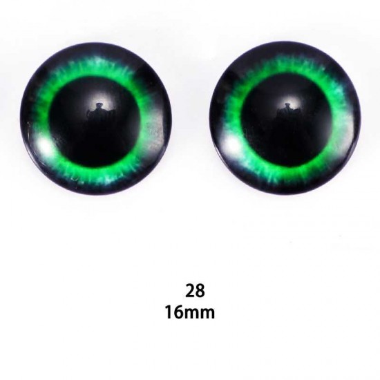 16mm Resin Cabochon glass eyes 2pc/lot