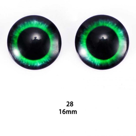 16mm Resin Cabochon glass eyes 2pc/lot 16mm Resin Cabochon glass eyes 2pc/lot