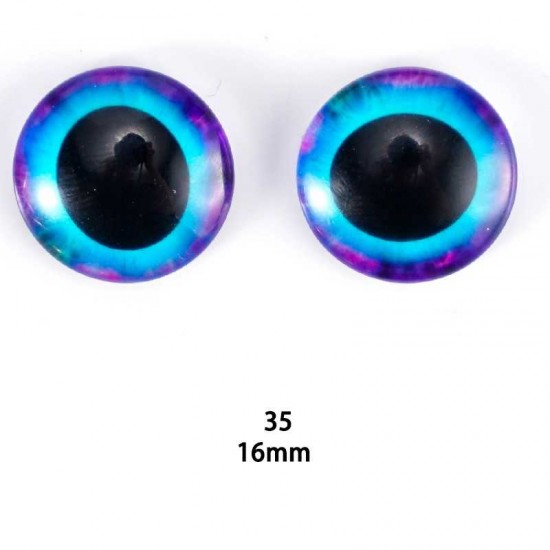 16mm Resin Cabochon glass eyes 2pc/lot