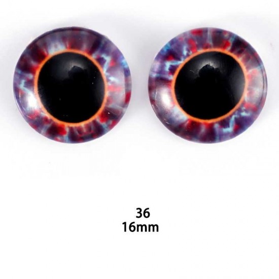 16mm Resin Cabochon glass eyes 2pc/lot