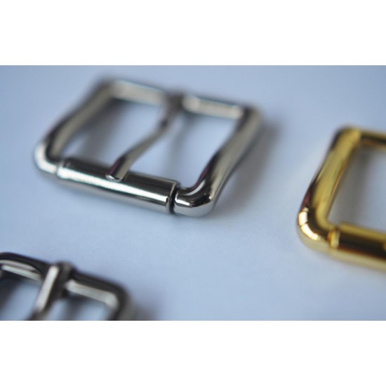 1pc/lot Gold and silver kirsite roller strap buckle, inner diameter 20mm, 25mm