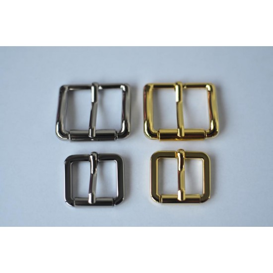 1pc/lot Gold and silver kirsite roller strap buckle, inner diameter 20mm, 25mm