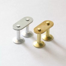 Solid brass Aluminium alloy permanence double Rivets & Burrs 50 per pk Solid brass Aluminium alloy permanence double Rivets & Burrs 50 per pk