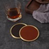 Solid brass coaster cup mat 2pc/lot
