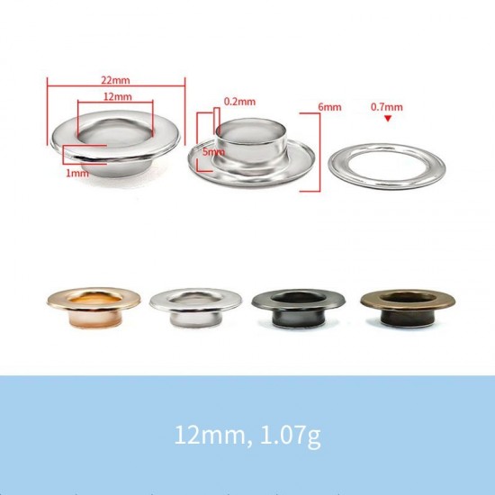 Solid brass flat face eyelet, 100pc/lot