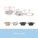 Solid brass flat face eyelet, 100pc/lot