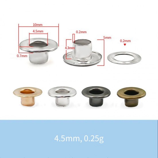 Solid brass flat face eyelet, 100pc/lot