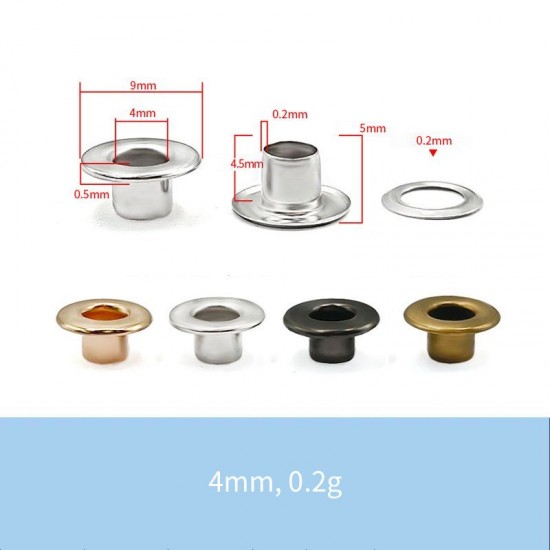 Solid brass flat face eyelet, 100pc/lot