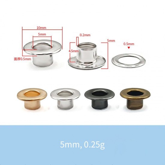 Solid brass flat face eyelet, 100pc/lot