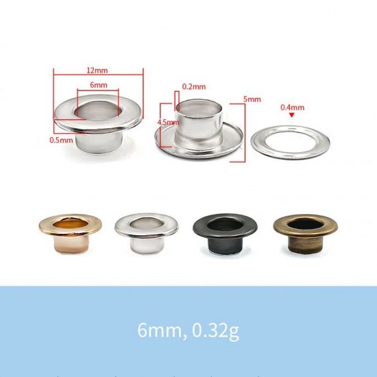 Solid brass flat face eyelet, 100pc/lot