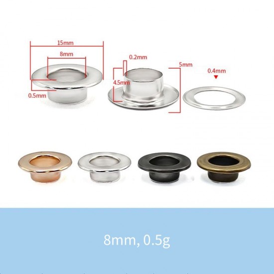 Solid brass flat face eyelet, 100pc/lot