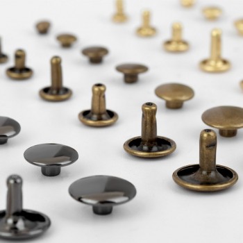 High quality solid brass double cap rivets 100 per pk