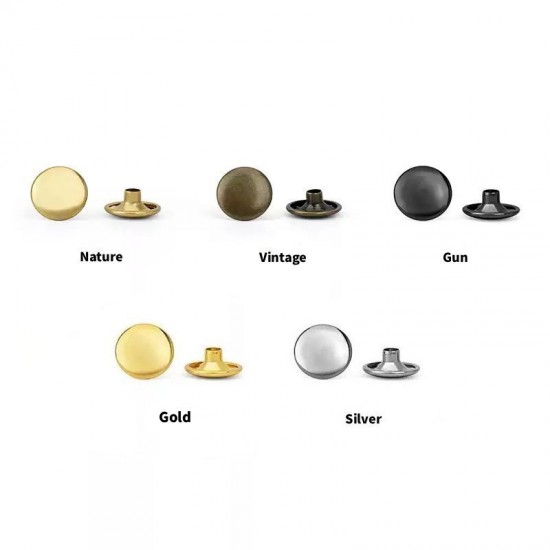 High quality solid brass double cap rivets 100 per pk