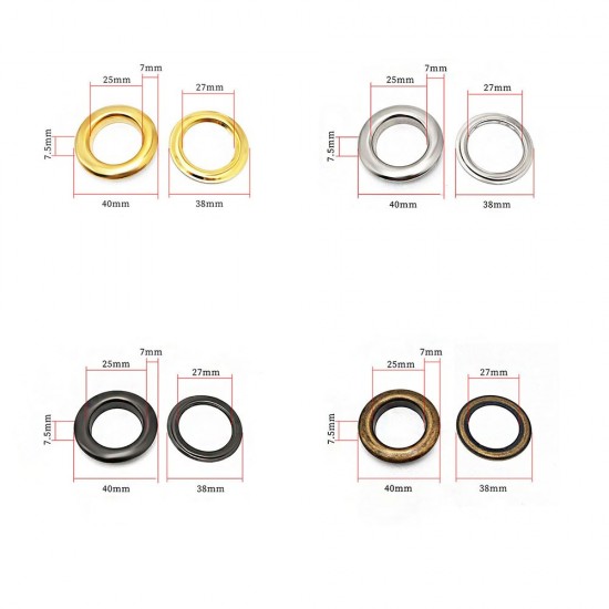 Solid brass round face eyelet, 100pc/lot
