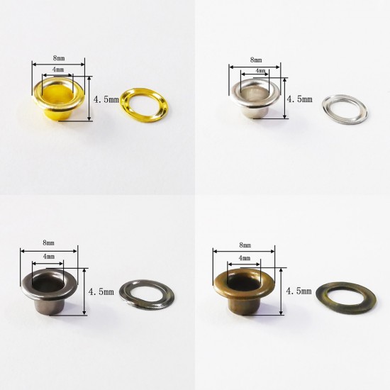 Solid brass round face eyelet, 100pc/lot