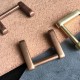 Solid brass screw bar square buckle, 2pc/lot