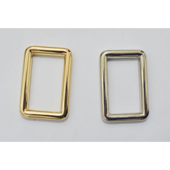 8pc/lot, Gold and silver kirsite Square ring, inner diameter 20mm, 26mm, 35mm