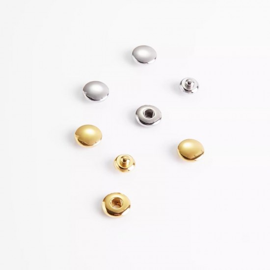 Stainless steel 12.5mm PRYM style convex snaps, 5 kits/lot