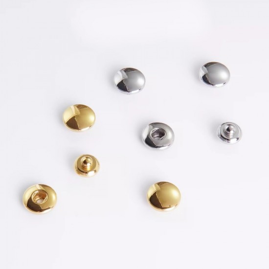 Stainless steel 12.5mm PRYM style convex snaps, 5 kits/lot