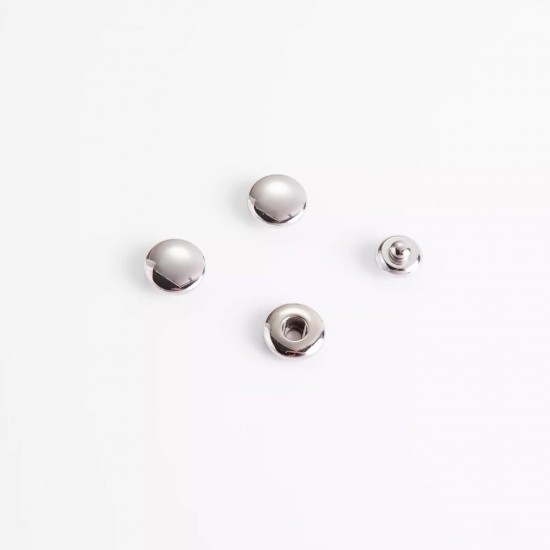Stainless steel 12.5mm PRYM style convex snaps, 5 kits/lot