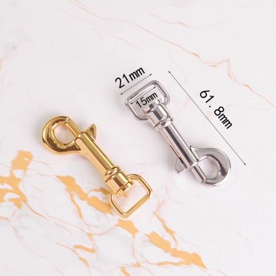 Stainless steel spring dog hook 12mm, 13mm, 15mm 2pc/lot