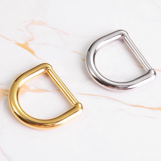 Stainless steel thin bar 20.5mm Dee-ring, 5pcs/lot